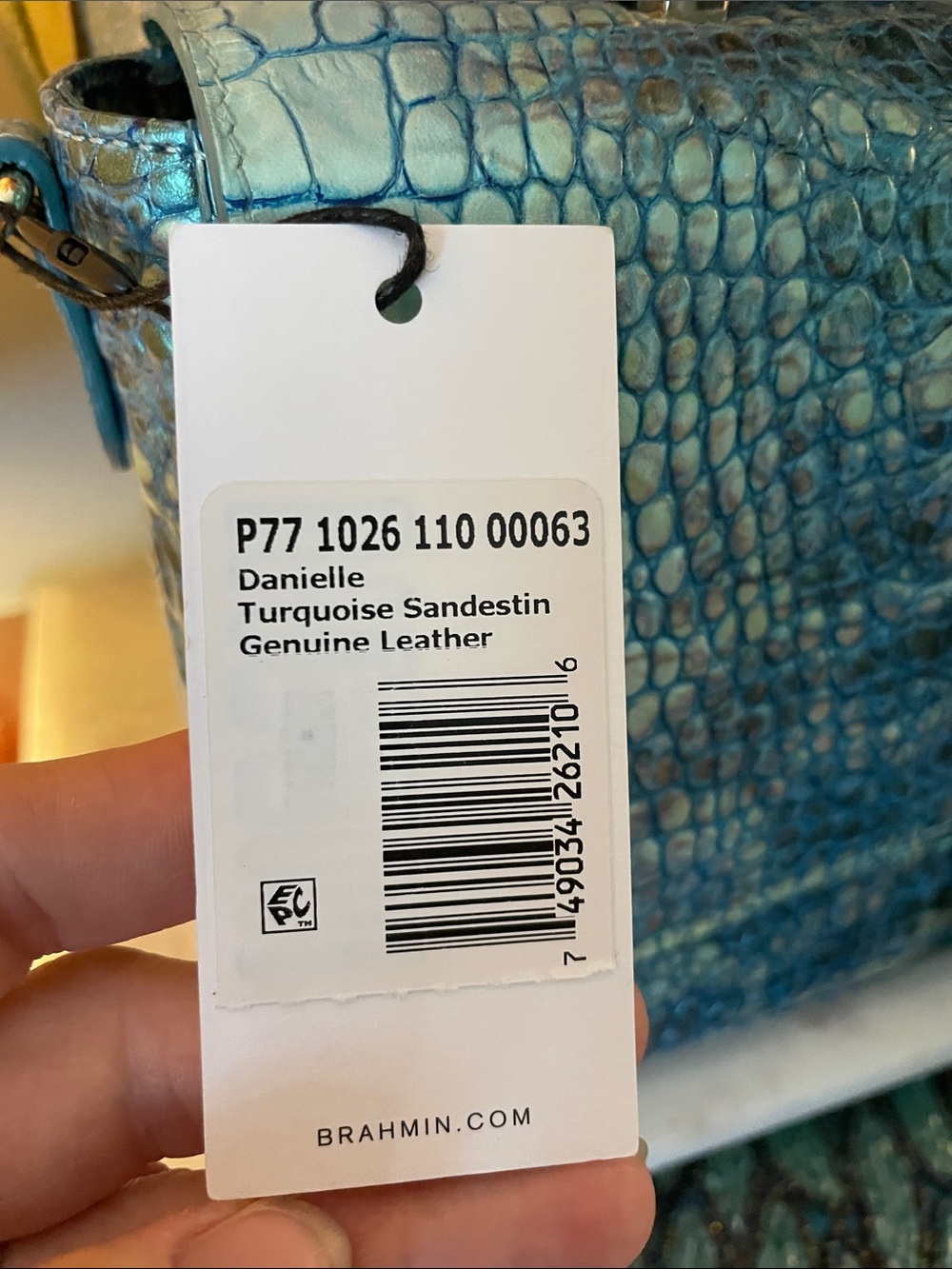 Brahmin Turquoise Sandestin- Danielle genuine leather - Picture 2 of 12